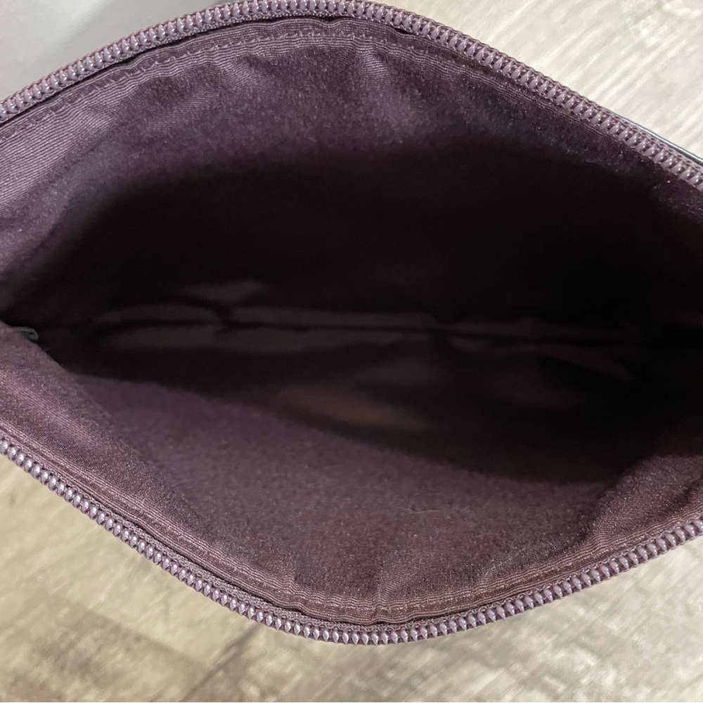 Men's Women's COACH Brown Leather STORYPATCH Zipper Top TRAVEL Pouch BAG - Picture 3 of 3